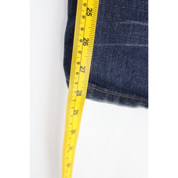 Zara Flare Jeans Mens Blue Denim Straight Medium Washed Designer Size 44 - Picture 10 of 12